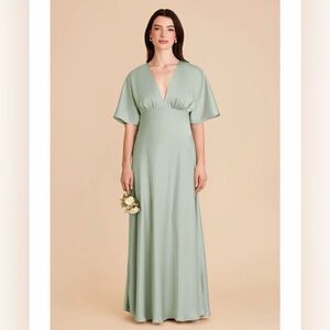 Birdy Grey Sage Green V-Neck Maxi Dress